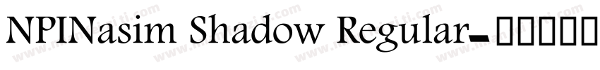 NPINasim Shadow Regular字体转换